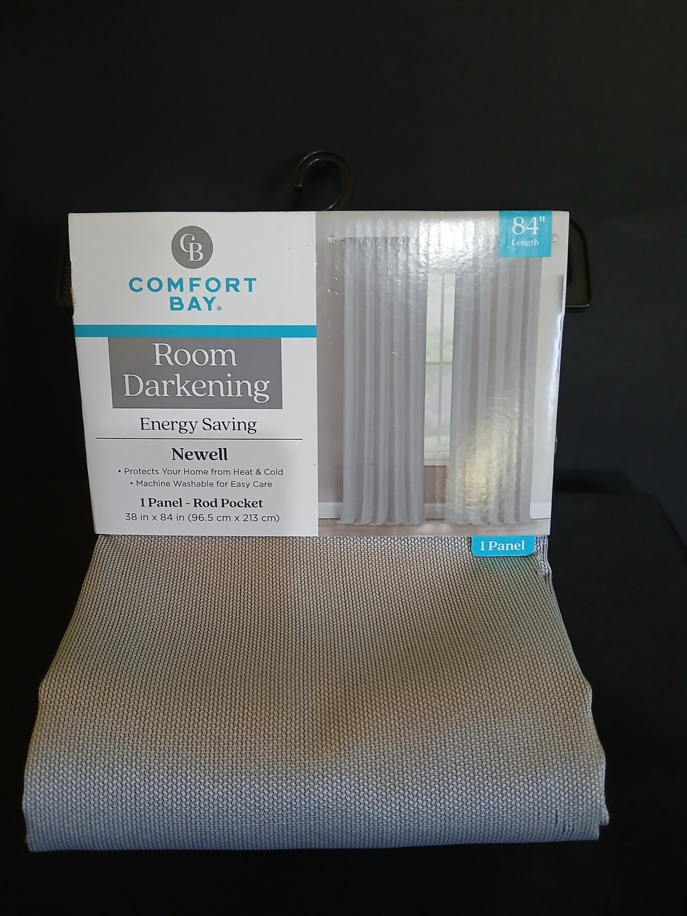 Comfort Bay Gray Room Darkening Curtain Panel - Newell